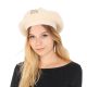 Beret BLANC Logo Brode