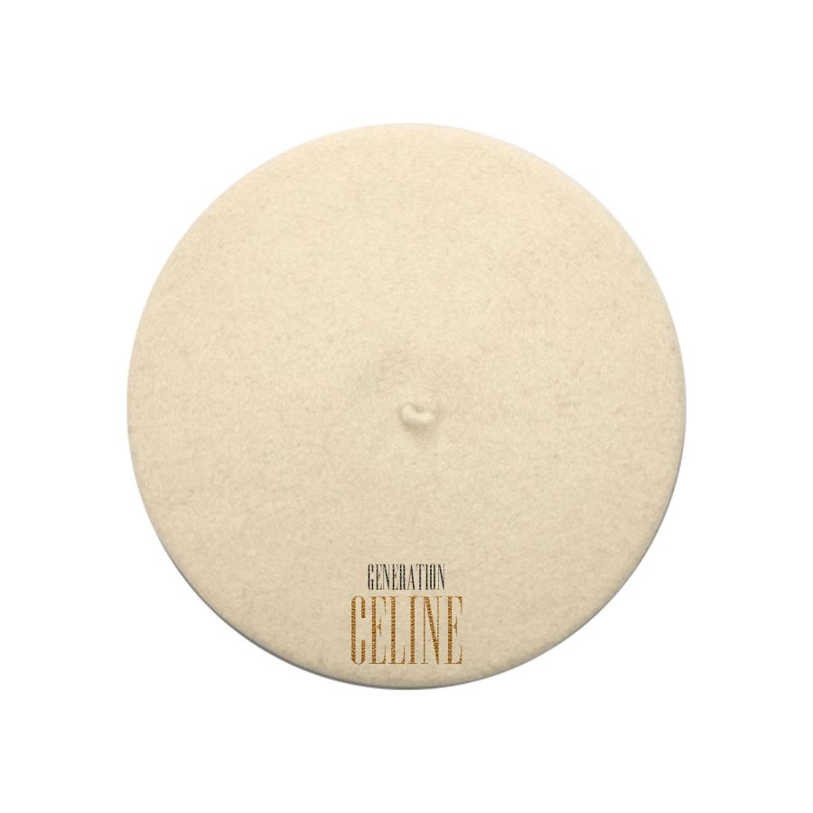 Beret BLANC Logo Brode