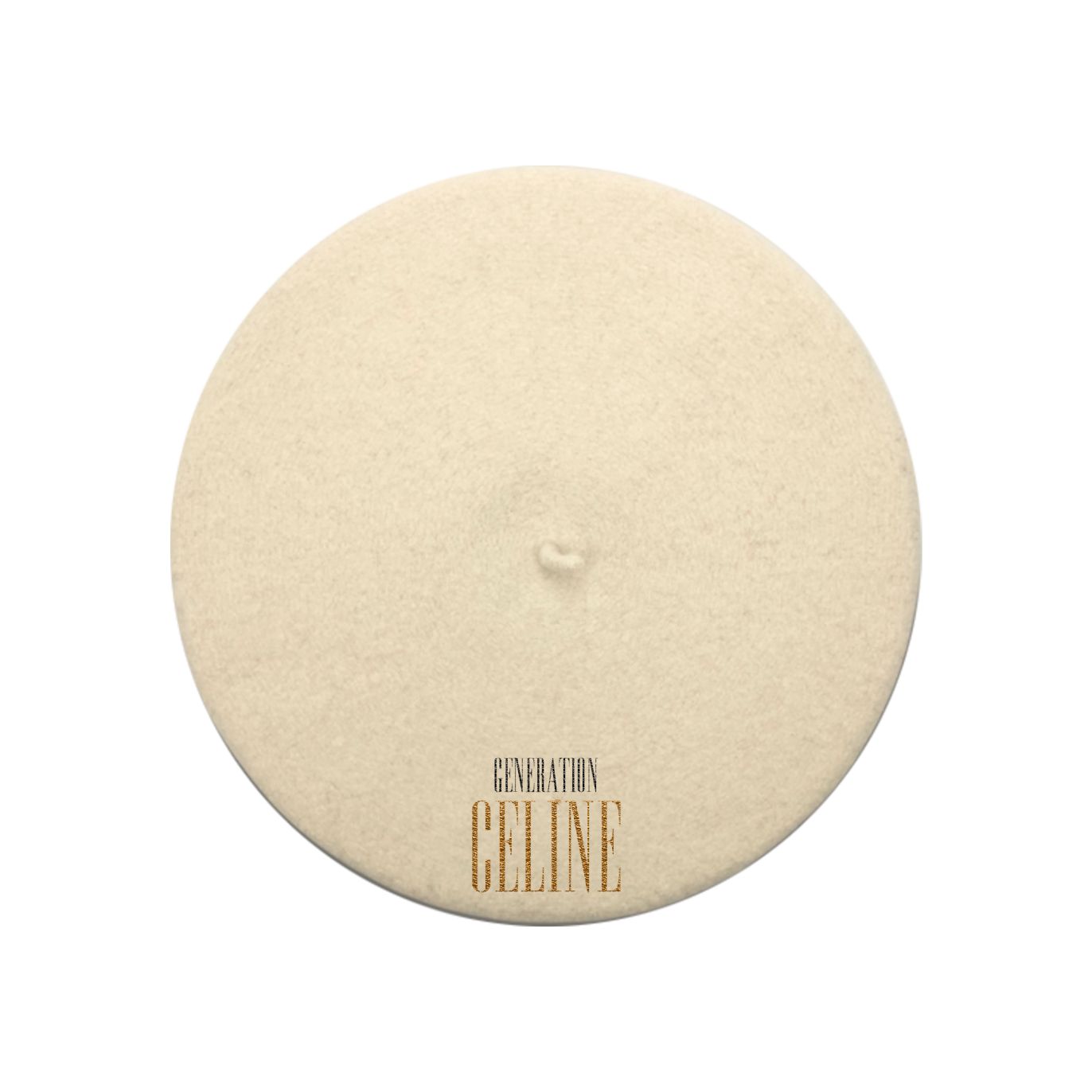 Beret BLANC Logo Brode
